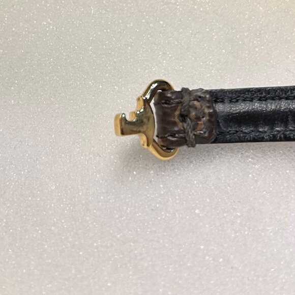 Authentic Louis Vuitton M8026 BC0223 Brown Gold LV Monogram Clic IT Bracelet - Picture 9 of 10